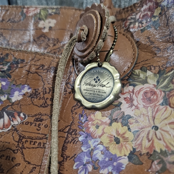 Patricia Nash European Map Floral Print Tote Bag - Picture 4 of 10